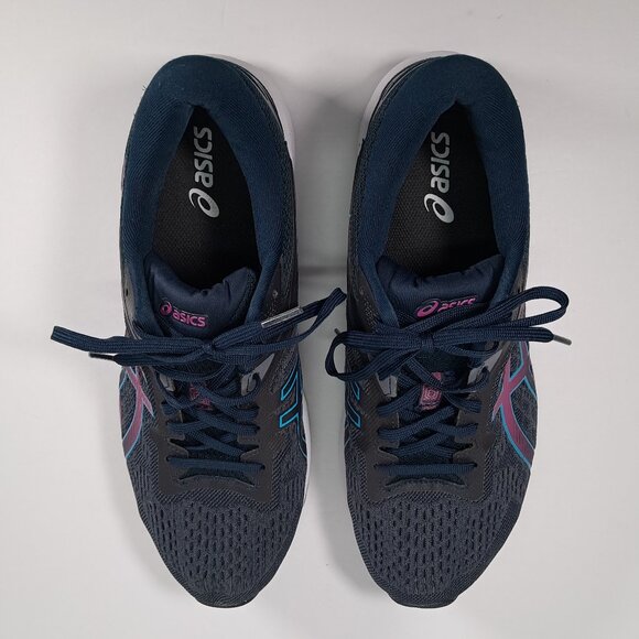 Asics Athletic Shoes Women 11.5 WIDE GT-1000 Black Purple Blue Running 1012A879 - Picture 7 of 16